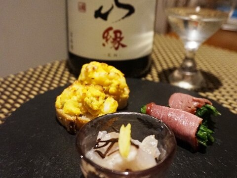日本酒進む、鯛のこぶ〆塩昆布和え